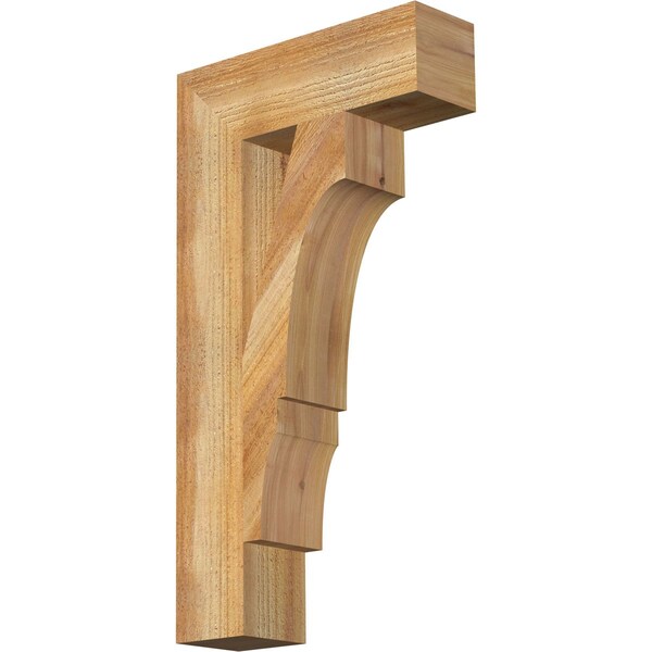Ekena Millwork Balboa Block Rough Sawn Bracket, Western Red Cedar, 4"W x 14"D x 26"H BKT04X14X26BOA05RWR - main